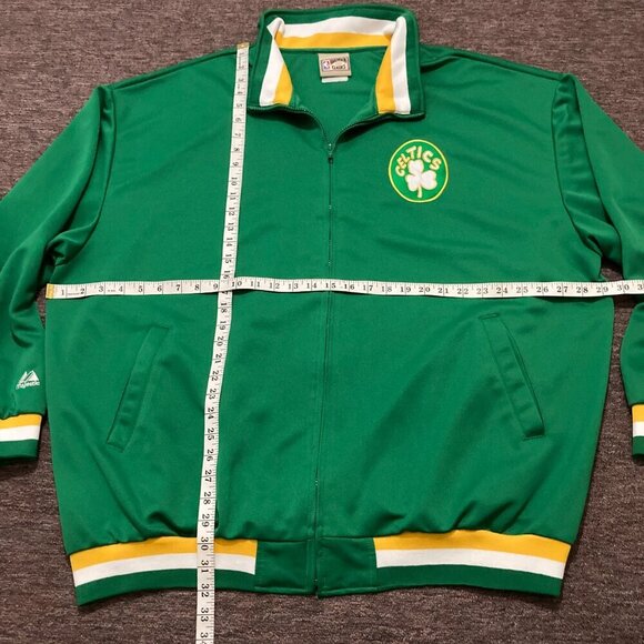 Hardwood Classics BOSTON CELTICS Men's 3XL Green Full Zip Warm-Up Jacket - Picture 9 of 11